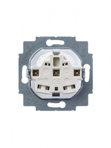 Розетка Levit с заземл. с защ. шторками 16А бел./ледяной ABB 2CHH203457A6001 фото 4