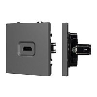 Механизм HDMI розетки SCT-NOBE-MHD1-SFPL-GR сер. базальт Arlight 061844