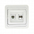 Розетка компьютерная + телеф. СП Лондон RJ45 бел. EKF EEK00-135-10