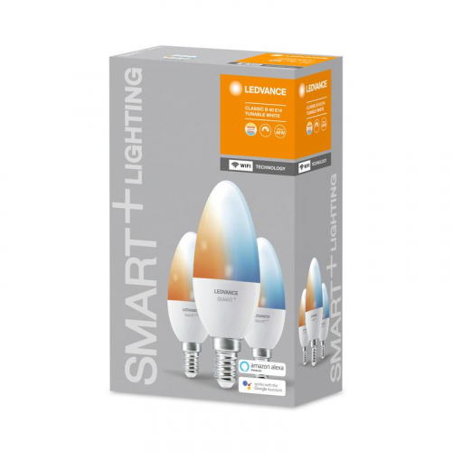 Лампа светодиодная SMART+ WiFi Candle Tunable White 5Вт (замена 40Вт) 2700…6500К E14 (уп.3шт) LEDVANCE 4058075485914 фото 2