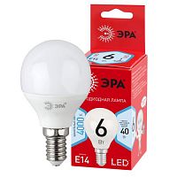 Лампа светодиодная RED LINE LED P45-6W-840-E14 R 6Вт P45 шар 4000К нейтр. бел. E14 Эра Б0052443