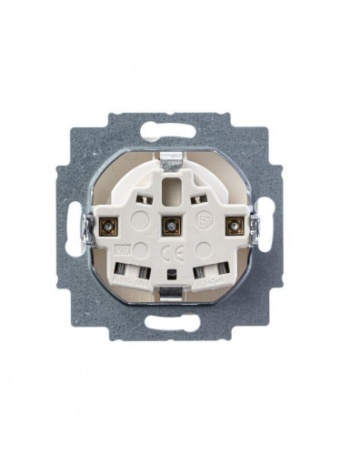 Механизм розетки 1-м СП Basic 16А IP20 250В альп. бел. ABB 2CKA002011A3855 фото 2