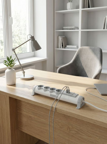 Удлинитель 6х1.5м 16А IP20 2хUSB+6х2P+E IEK 694617 фото 5