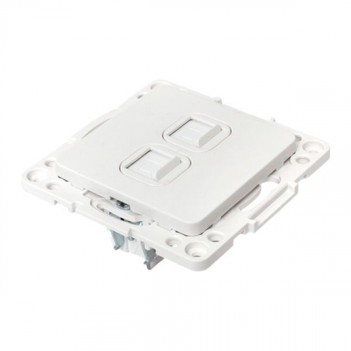 Розетка компьютерная 2-м Стокгольм RJ-45 механизм бел. EKF EYK02-035-10 фото 7