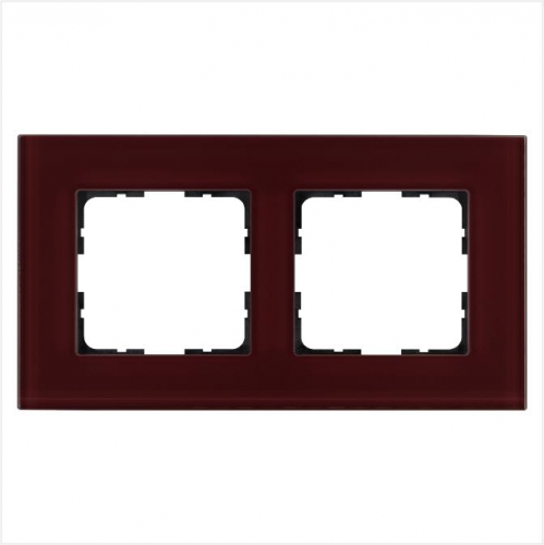 Рамка 2-м G-Glass стекло гранат. JasmartG1002GH