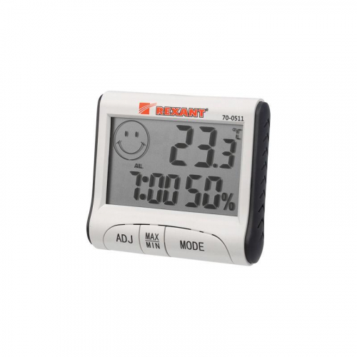 Термогигрометр комнатный с часами и функцией будильника (блист.) Rexant 70-0511 фото 2