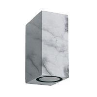 Светильник уличный MARBLE UUL-P42A 2х6Вт IP65 под две лампы GU10 архитектурный накладной корпус мрамор Uniel UL-00011362