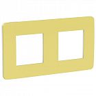 Рамка 2-м UNICA STUDIO зел. яблоко/бел. SchE NU280411