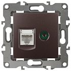Розетка компьютерная + телевизионная Эра12 12-3110-13 RJ45 + TV IP20 бронз. Эра Б0027448