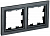 Рамка 2-м BRITE РУ-2-БрЧ черн. IEK BR-M22-K02