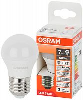 Лампа светодиодная LED Star 7Вт (замена 60Вт) шарообразная 4000К E27 600лм OSRAM 4058075696440