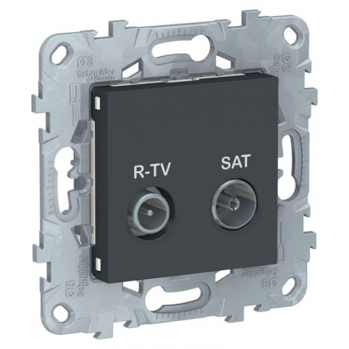 Механизм розетки R-TV/SAT UNICA NEW оконечная антрацит SchE NU545554