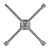 Ключ-крест баллонный 17х19х21мм под квадрат 1/2 усиленный толщина 16мм Rexant 12-5881