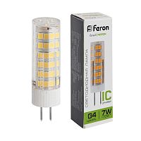 Лампа светодиодная LB-433 7Вт JCD 4000К G4 230В FERON 25864
