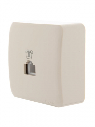 Розетка телефонная Viola RJ11 евро стандарт крем. LEZARD 751-0300-137 фото 4