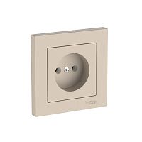 Розетка AtlasDesign 16А без заземл. быстрозажим. клем. в сборе песочн. SE ATN001240S