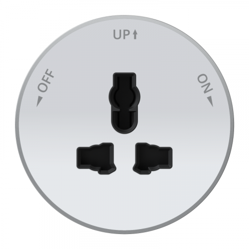 Розетка MultiTrack 13А 250В универс. круглая бел. SE MTK13002W