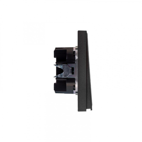Выключатель 2-кл. СП STRONG MIELE 10А графит Kranz KR-78-0706-6 фото 4