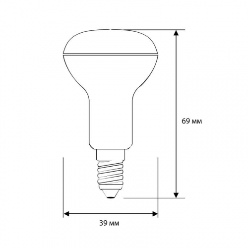Лампа светодиодная LED4-R39/845/E14 4Вт рефлектор матовая 4500К бел. E14 220В Camelion 13354 фото 2