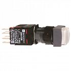 Кнопка 16мм 12 24В бел. с подсветкой SchE XB6CE1B5B