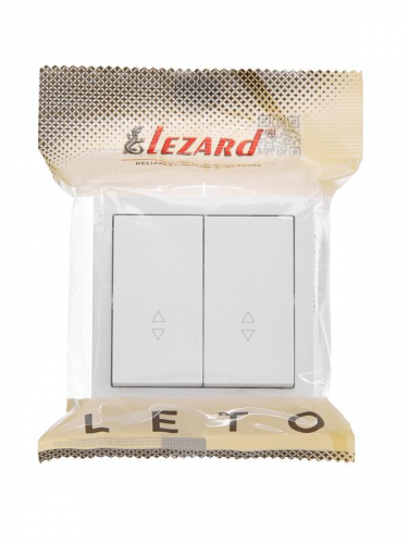 Выключатель проходной 2-кл. ОП LETO бел. LEZARD 752-0200-106 фото 2