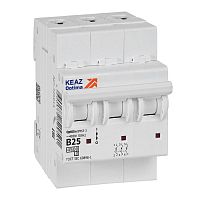 Выключатель автоматический модульный 3п B 25А 10кА OptiDin BM63-3B25-4.5-УХЛ3 КЭАЗ 329521