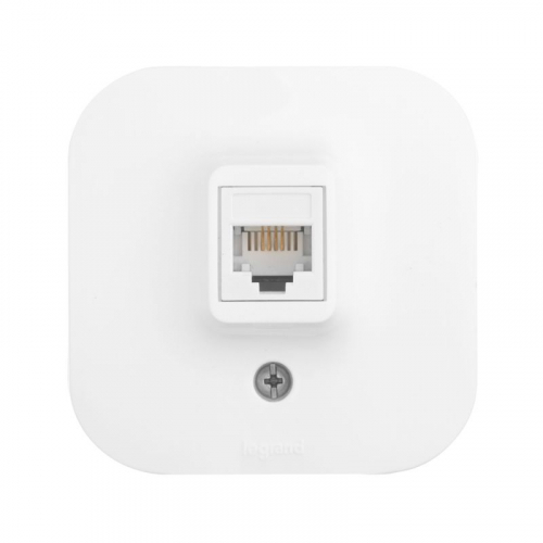 Розетка телефонная 1-м ОП Quteo RJ11 бел. IEK 782214 фото 2