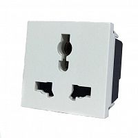 Механизм розетки 1-м СП 2мод. Zenit 15А IP20 127-230В универс. 2P+E с заземл. шампань ABB 2CLA223900N1901