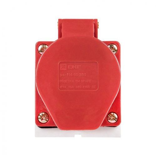 Розетка наружн. уст. 16А 3P+PE IP44 (114) EKF ps-114-16-380 фото 3