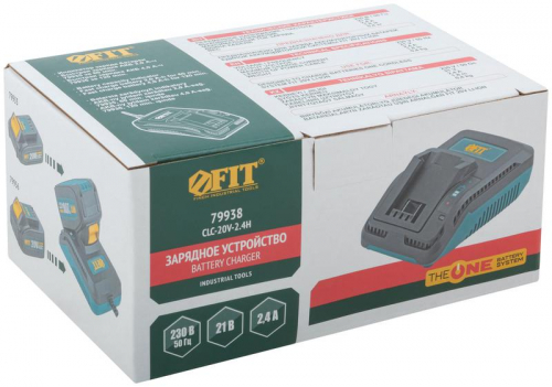 Устройство зарядное 21В 2.4А 0.4кг индикатор заряда FIT 79938 фото 3