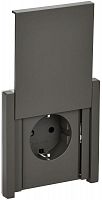 Розетка СП FORTE&PIANO 16А IP44 FP321 с заземл. защ. шторки с крышкой винт. крепл. сер. IEK FP-R16-16-44-K03