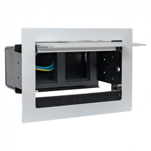 Лючок встраиваемый настольный 4 модуля C-Line EKF cl-vnl-4-s фото 9