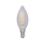Лампа светодиодная филаментная 7.5Вт CN35 свеча прозрачная 4000К нейтр. бел. E14 600лм диммир. Rexant 604-088