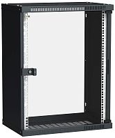 Шкаф LINEA WE 15U 550x350мм дверь стекло черн. ITK LWE5-15U53-GF