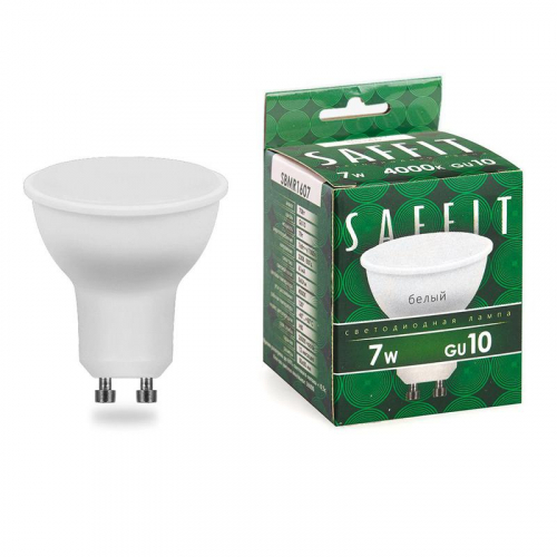 Лампа светодиодная SBMR1607 7Вт MR16 4000К GU10 230В SAFFIT 55146