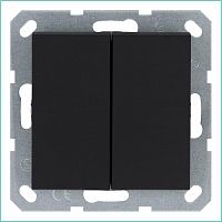 Переключатель проходной 2-кл. 10А IP20 механизм черн. матов. soft touch Jasmart G3022PB