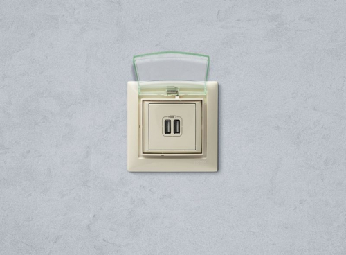 Розетка USB 2-м СП Valena сл. кость IEK 774170 фото 6