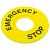 Табличка для кнопок 22мм "EMERGENCY STOP" EKF scep-es