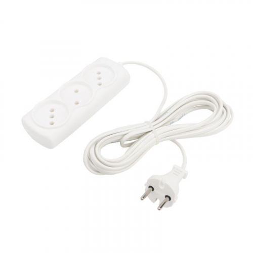 Удлинитель 3х5м без заземл. 6А IP20 Standard ШВВП 2х0.75 бел. PROCONNECT 11-7214 фото 2
