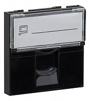 Розетка модульная компьютерная RJ-45 45х45мм черн. Ruvinil АДЛ 13-908-Ч