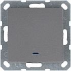 Переключатель проходной 1-кл. 10А IP20 с подсветкой механизм алюм. Jasmart G3012NS