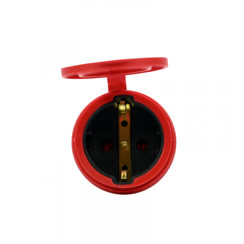 Розетка кабельная MultiSet 16А 2К+З 250В IP44 каучук красн. SE MST4402RD фото 5