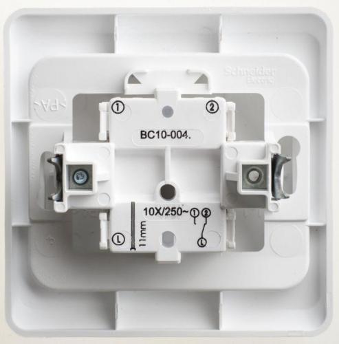 Переключатель проходной 1-кл. СП Этюд 10А IP20 бел. SE BC10-004B фото 2