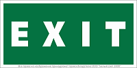 Знак безопасности BL-2010B.E25"EXIT" Белый свет a15044