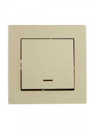 Выключатель 1-кл. 1п СП Vesna 10А IP20 с индикацией механизм титан LEZARD 742-3788-111 фото 2