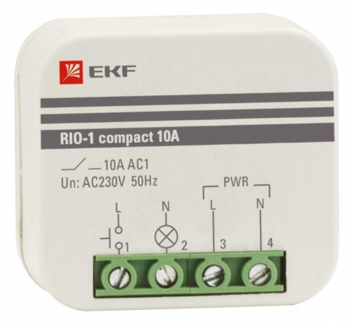 Реле импульсное RIO-1 compact 10А PROxima EKF rio-1k-10 фото 2