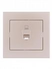 Розетка компьютерная 1-м СП Rain RJ45 жемчуж./бел. перламутр. LEZARD 703-3030-139