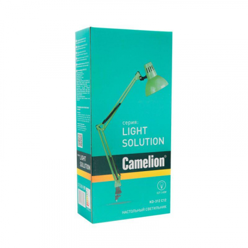 Светильник KD-312 С05 настол. струбцина 230В 60Вт E27 зел. Camelion 12339 фото 10