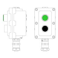 Пост управления взрывонепроницаемый из алюминия LCSD-02-B-MC-L1G(220)x1-P1B(11)x1-PCMB-KAEPM3MHK-26 DKC LCSD21000088