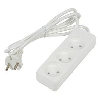 Удлинитель 3х2м без заземл. 10А Ultra S-CU3-2 WHITE бел. Uniel UL-00009981